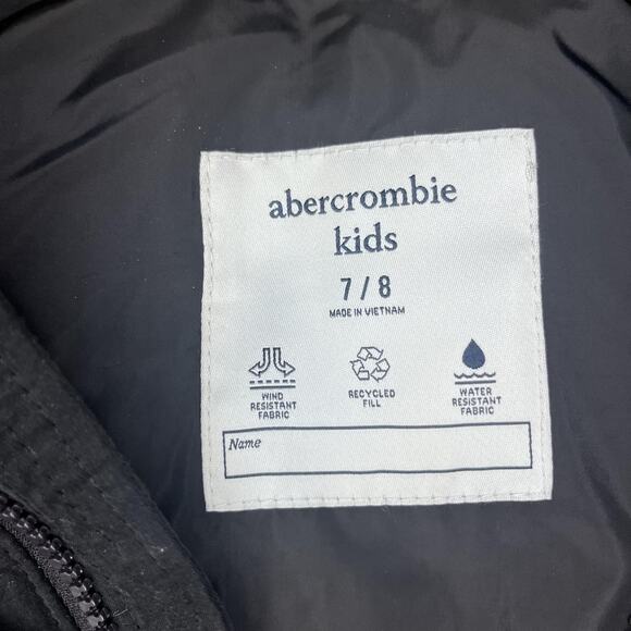 Abercrombie Kids Full Zip Vest Boys 7/8 Puffer‎ Wind Water Resistant Preppy Y2K - Picture 8 of 11